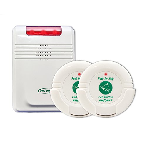 Image of Smart Caregiver Wireless Monitor with 2 Nurse Call Buttons - Cordless Monitor with Two Call Buttons Alerts Caregiver up to 300 ft Away - Know When They Need Help!