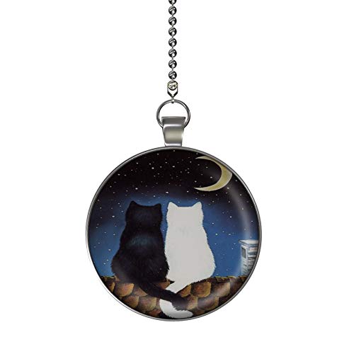 Gotham Decor Cats Under The Moon Ceiling Fan/Light Pull Pendant