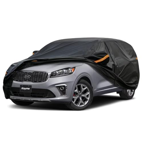 Kayme SUV Car Cover Fit for BMW X3 (2010-2025) Automobiles All Weather Waterproof, Outdoor Cover Sun Rain Protection, with Lock and Zipper Door.Black black Custom Fit BMW X3