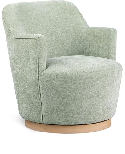 Meridian Furniture Clarita Mint Chenille Fabric Swivel Accent Chair