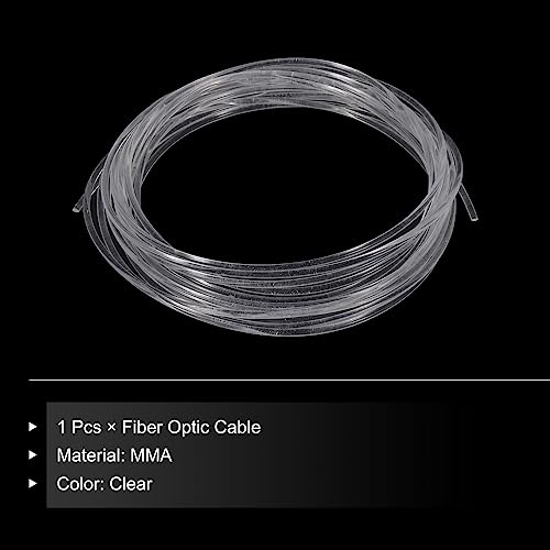 Image of MECCANIXITY PMMA Fiber Optic Light Side Glow Cable, 3mmx6m LED Transparent for Hotels, KTV, DIY Art, Home Decoration