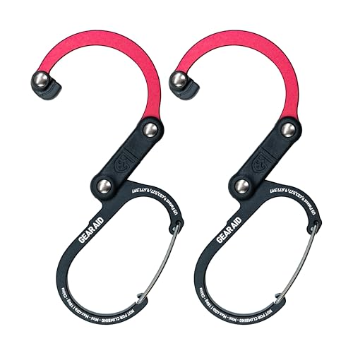 Image of GEAR AID HEROCLIP (Mini) Carabiner Gear Clip and Hook, for Hanging Bags, Purses, Lanterns, Strollers, Tools, Helmets, Water Bottles, and More