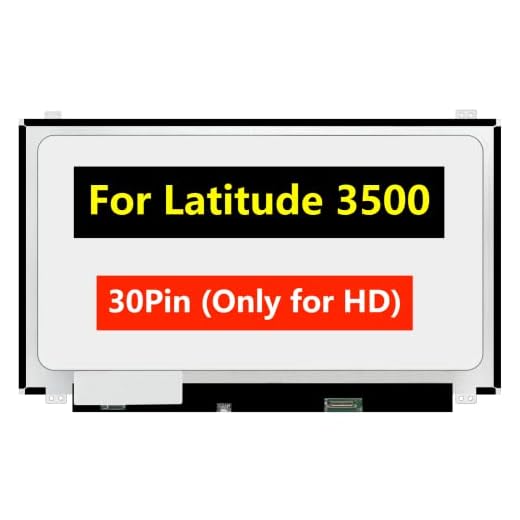 TFTcenter Tela de substituição para Dell Latitude 3500 15,6" FullHD 1920x1080 Painel de exibição de laptop de 30 pinos (sem toque, FHD apenas)