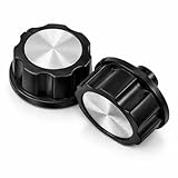 Garneck Universal Control Knobs Replacement: 2pcs Oven Stove Knob for Air Fryer Cooker Timer Switch - Abs D-Shaped Switch Buttons Kitchen Appliance Replacement Accessory