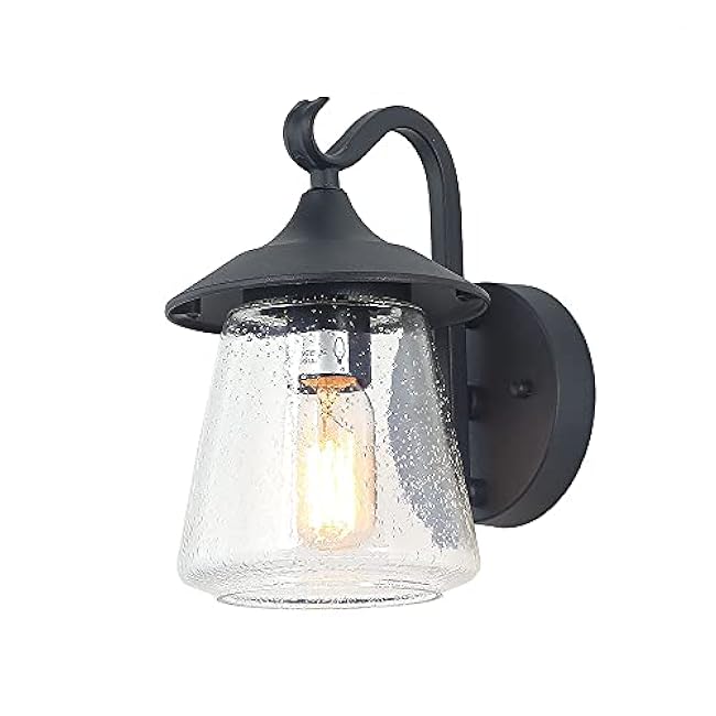 LOG BARN Outdoor Wall Light Farmhouse Exterior Lantern Black A03356 1-Light