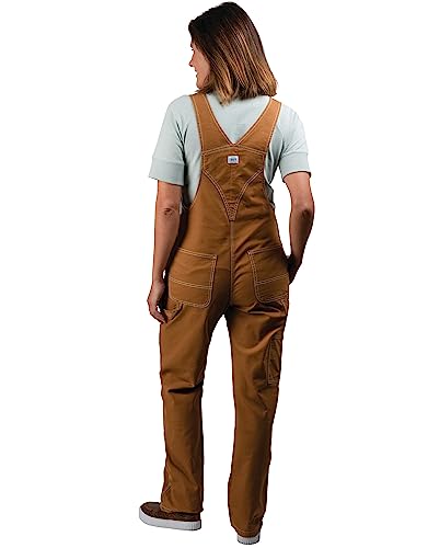 Liberty® Womens Washed Duck Bib Overalls, Brown Duck, Large #TOP4