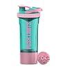Artoid Mode Fitness Workout Sports Protein Shaker Bottle 24-Ounce, Dual Mixing Technology with Shaker Balls & Mixing Grids Included, Twist and Lock Protein Box Storage Included