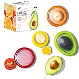 MW Anti-Oxidation Silicone Fruit and Vegetable Storage Box | Fridge Pod | Set of 4 Reusable Fruit Storage Containers for Fridge | Avocado Saver – Onion Holder – Ideal for Tomato – Fresh Stretch Pods