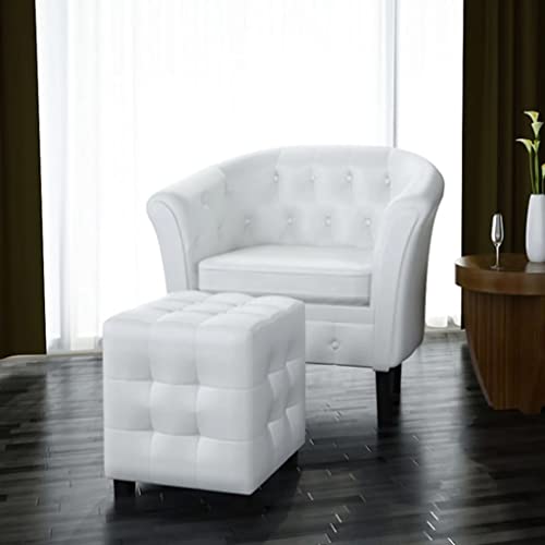 Sillón Plegable con Reposapiés Marrón miniatura 3