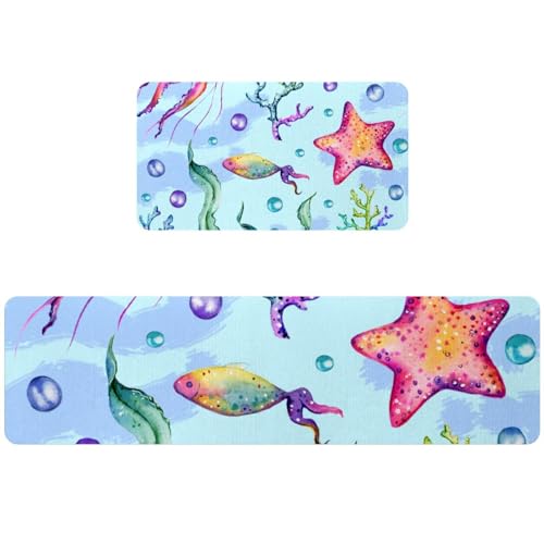 Alfombras de cocina absorbentes con base antideslizante lavable pack de 2 2
