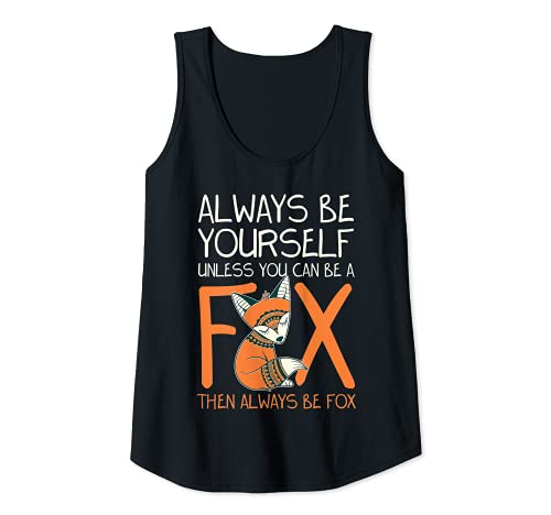 Mujer Fox Funny Cute Fox Lover regalo Camiseta sin Mangas