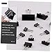 TEHAUX 36pcs Metal Binder Clips Dovetail Long Tail Clips for Organizing Bills Notes and Schedules Strong Hold Office Supplies Black