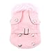 Pet Cat Dog Clothes European Woolen Fur Collar Coat Small Dog Cat Pet Clothes Costume Pink XL
