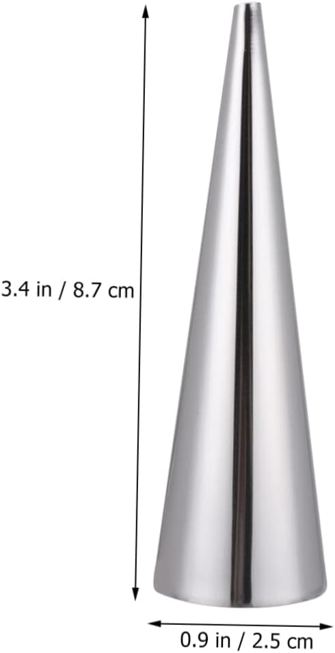 ABOOFAN 9-Piece Stainless Steel Conical Croissant Baking Mold Set Professional Bread Making Tools for Home Bakeries Sturdy Baking Supplies for Pastry and Bread