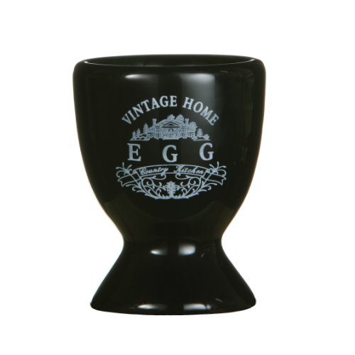 Premier Housewares Vintage Home Egg Cups - Black, Set of