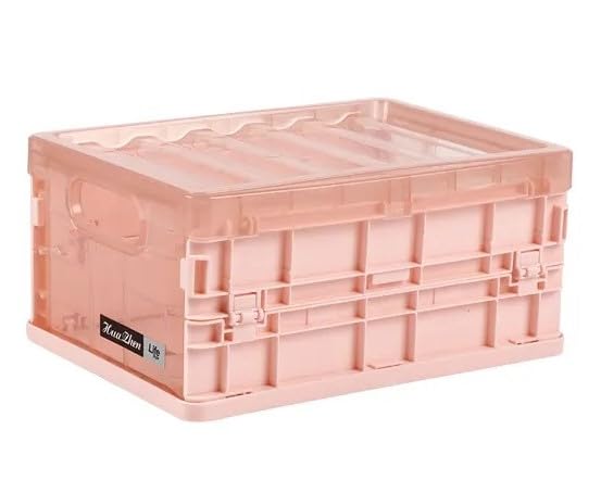 Amazon｜[EAXE]ライトカラー蓋付きプラスチック折りたたみ収納