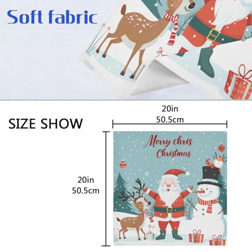Servilletas de tela navideñas multicolor pack 6 20x20 in miniatura 6