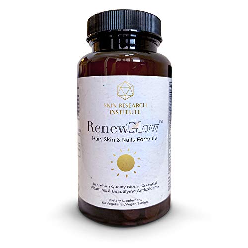 Renewglow - Thicker Fuller Hair - 5000 mcg Biotin Supplement - Fights Against Biotin Deficiency (1 Vegan)