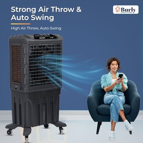 Image of BHABURLY Wind Commander 160 L Desert Commercial Air Cooler | 20 Inch Blade |750 Feet Area Coverage|160 Litre Tank Capacity, Lockable Wheels, Auto Swing, Honeycomb, 1 Year Warranty|3 Speed | 1350 RPM