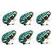 HYSTYLE 6 Pcs Clockwork Spring Frog Toy Green Metal Jumping Frog Wind Up Toys for Kids