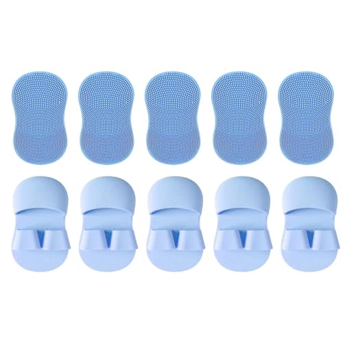 フェイススクラバーブラシ、フェイススクラバーマニュアル, 10 個の小さなディープクリーニングフェイスブラシシリコンスクラバー, 毎日のスキンケア柔らかい毛手動マッサージブラシバスルーム、旅行用