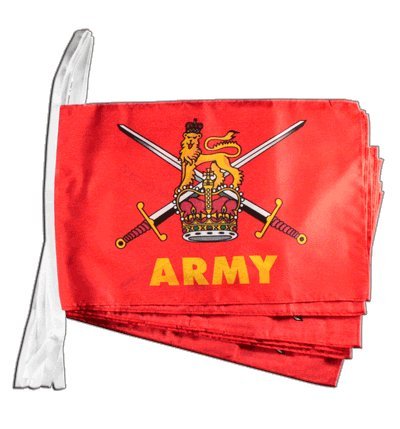 Guirlande Royaume-Uni Armée de Terre Britannique Digni pour décorer 9 mètres