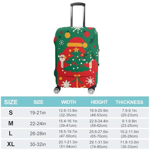 Anti-Scratch Luggage Cover Classic Christmas Scenes Printed Luggage Case Protector Washable Suitcase Covers Elastic Suitcase Protector for Size XL (30-32 inches) Luggage2