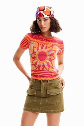 Blouse femme Desigual TS Sun Blue : top chic et coloré au style unique