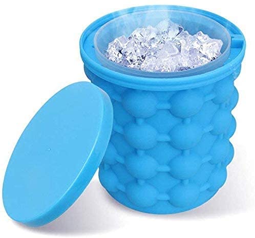 Ice Cube Maker Mould Ice Tray, Silicone Ice Bucket