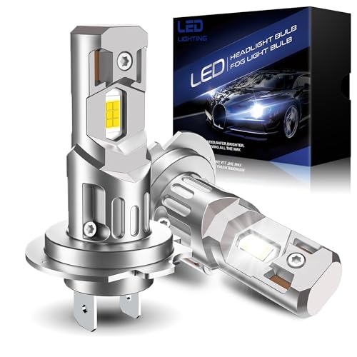 OVVOFPP Ampoule H7 LED 30000 LM 220W 6000K Lumière Blanche,Nouvelle Génération 2025,Réplication,1:1 Phares Halogènes,Refroidissement à Double Trou,Plug...