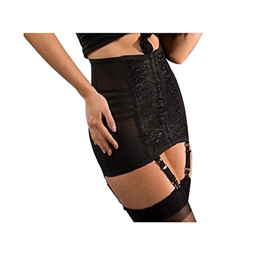 Rago Shapewear Waist Cincher with Garter Belt Style 21 - Black - XLarge