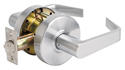 Master Lock SLCHPG26D Heavy Duty Lever Style, Grade 2 Commercial Passage Door Lock, Brushed Chrome/Chrome by Master Lock - Used condition - US$41.36