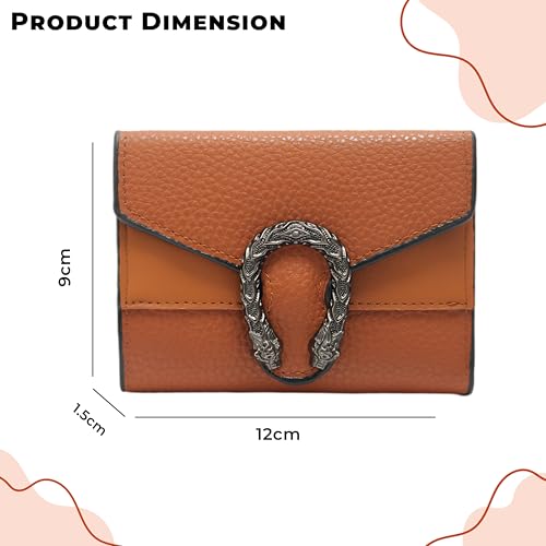 Image of Kraptick Women's Wallet -Stylish and Compact Purse Clutch Wallet for Women, Stylish Card Coin Holder, Debit Card Holder, Money Organizer and Travel Wallet for Women with 8 Slots (Brown)