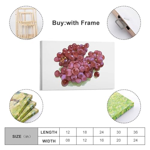 Toile Raisin Violet Mural Moderne Cadre Idéal Petits Murs Vides - 2