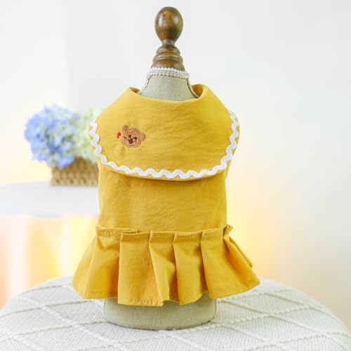Vestido princesa para perros pequeños talla XL amarillo miniatura 2
