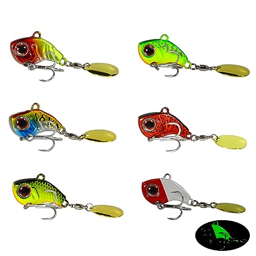 Leurre de pêche spinner lure transparent à forte vibration pour traquer la perche - 3