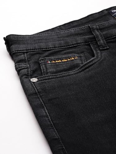 Image of The Indian Garage Co Men Slim Fit Solid Mid-Rise Stretchable Jeans