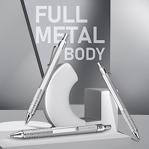 Image of Four Candies Metal Mechanical Pencil Set with Case, 0.7mm, 3-Pack, Silver