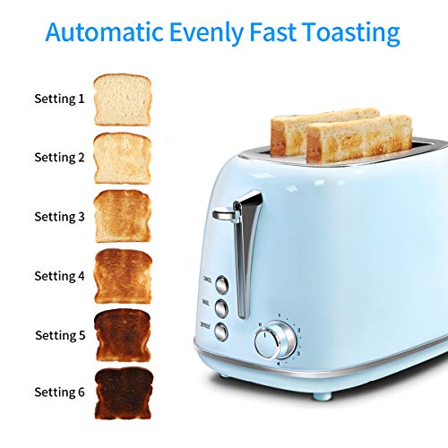 Reviews for Keenstone Toaster 2 Slice Stainless Steel, Retro Toaster