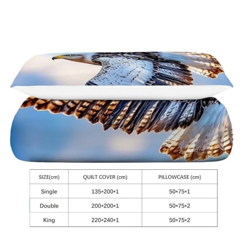 Taies d'oreiller et housse de couette animaux imprimé 3D en microfibre - 4