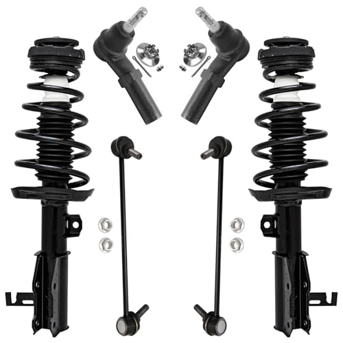 Image of Detroit Axle - Front 6pc Struts Kit for 2014 2015 2016 Buick Regal, Sway Bar Links Outer Tie Rod Ends Struts & Coil Spring Replacement Suspension