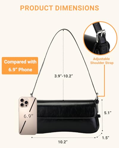 Image of Herald Small Shoulder Bag for Women, Hobo Clutch Handbag