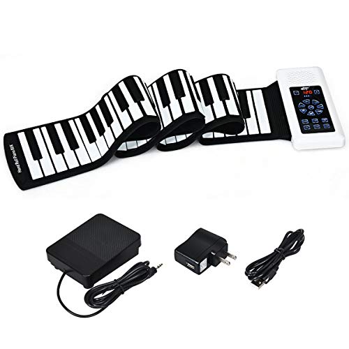 Costzon Roll Up Piano - Electronic 88 Keys Portable Piano Upgraded Silicone Touch
