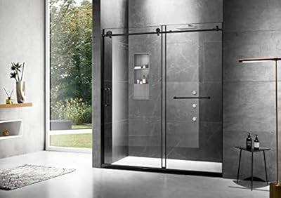 MoSweet Elegant 48'' * 76'' Frameless Shower Door in Matte Black