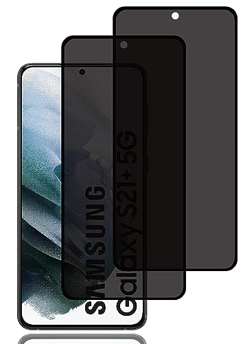 Privacy Pellicola Protettiva Per Samsung Galaxy S21 Plus/S21+ 5G [2 Pezzi],Privacy Vetro Temperato,Vetro Temperato Film Anti-Spy,Durezza 9H,Antigraffi