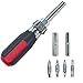 Fortool 48-22-2881 13-in-1 Multi Cushion-Grip Screwdriver With Schrader Bit For Milwaukee Tools Replacement, Multibit Driver Schrader Bit With ECX Bit Features 13 Unique Functions