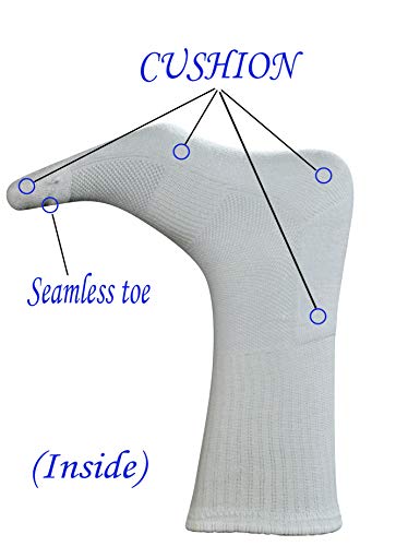 Yomandamor Men's 5 Pairs Breathable Socks Working Casual Crew Socks with Seamless Toe4