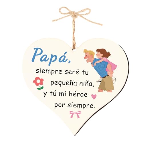 Regalos De Reyes,Regalo Papa Placa Colgante De Madera Con Forma De Corazón,Regalo Padre Cumpleaños,Regalos para Papa