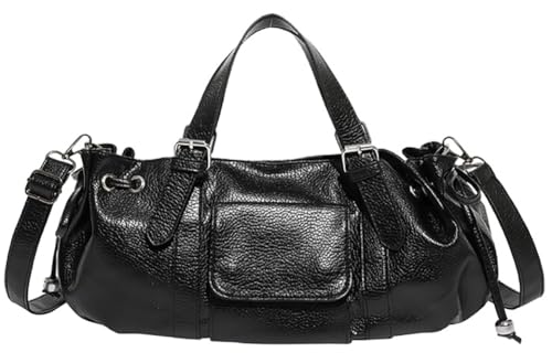 Women Slouchy Boston Bag Soft Pu Leather Crossbody Bags for Women Floppy Top Handle Satchel Underarm Shoulder Handbag 2025