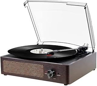 Vinyl Record Player Turntable with Built-in Bluetooth Receiver & 2 Stereo Speakers, 3 Speed 3 Size Portable Retro Record Player for Entertainment and Home Decoration